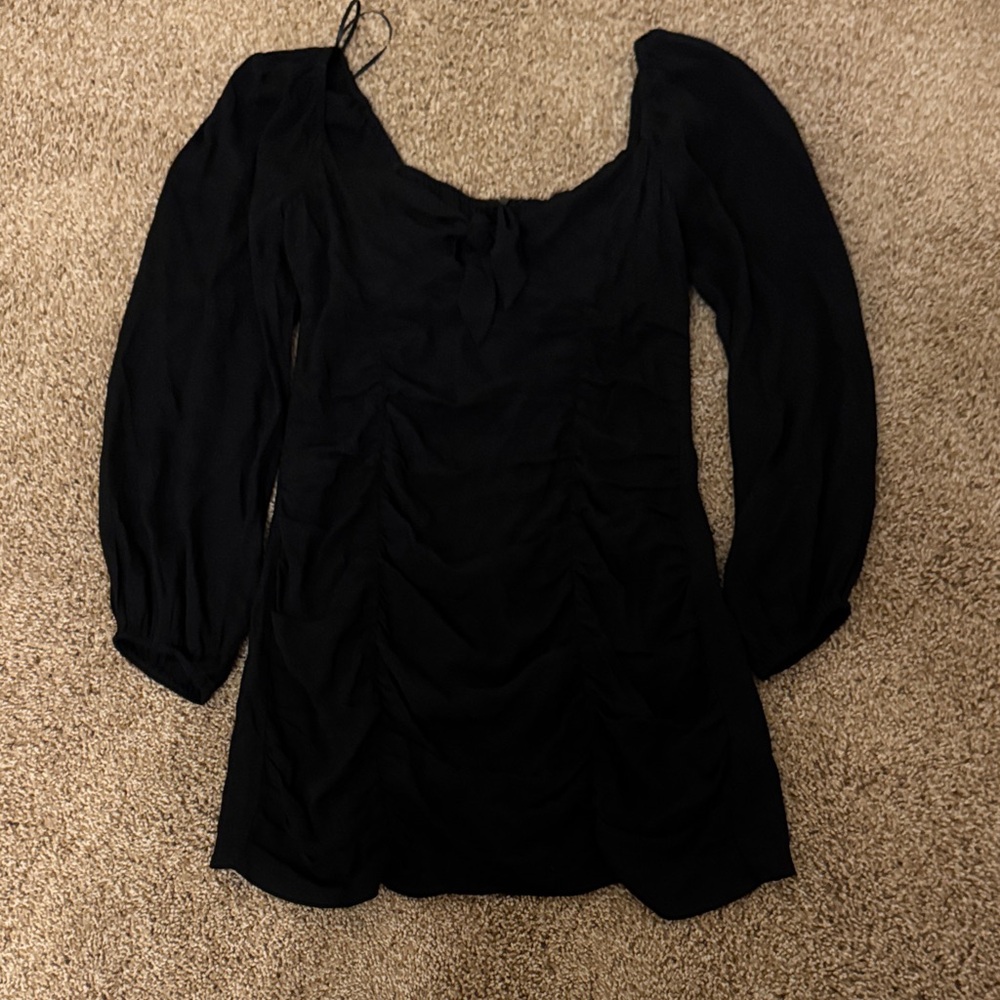 Cotton Candy Black Long Sleeve Dress